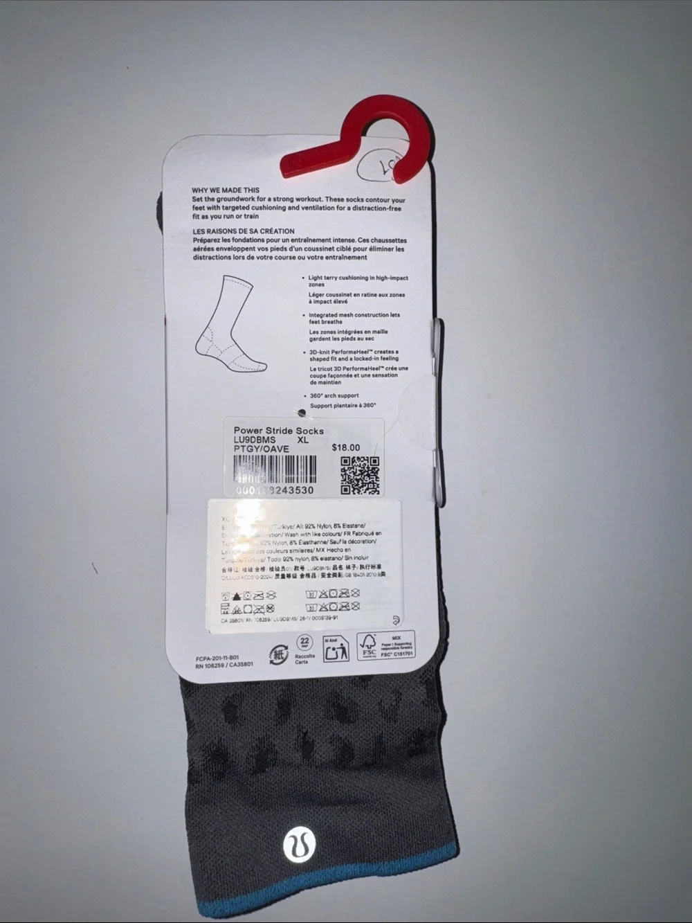 Lululemon Power Stride Socks